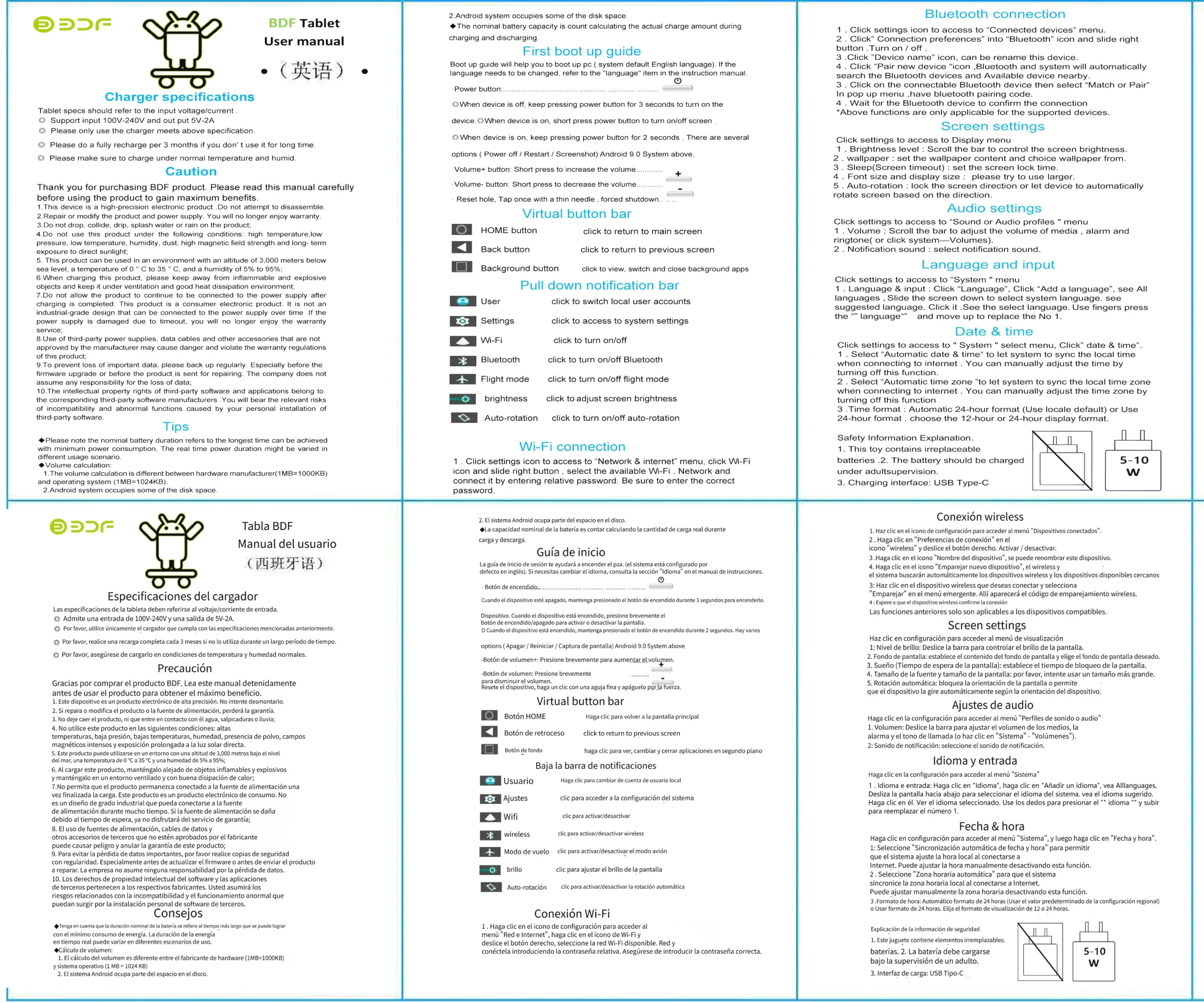 BDF 7 Inch Kid Tablet Android 13, 4GB RAM 64GB ROM,1TB Expand,5G WiFi,4000MAH Battery,Dual Camera, Children's Gift Kids Software - Image 33