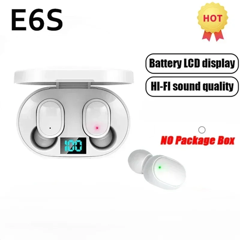 E6S Wireless Bluetooth Earphones TWS Bluetooth Headset Wireless Earbuds Noise Cancelling Earphones with Microphone Headphones - Image 7