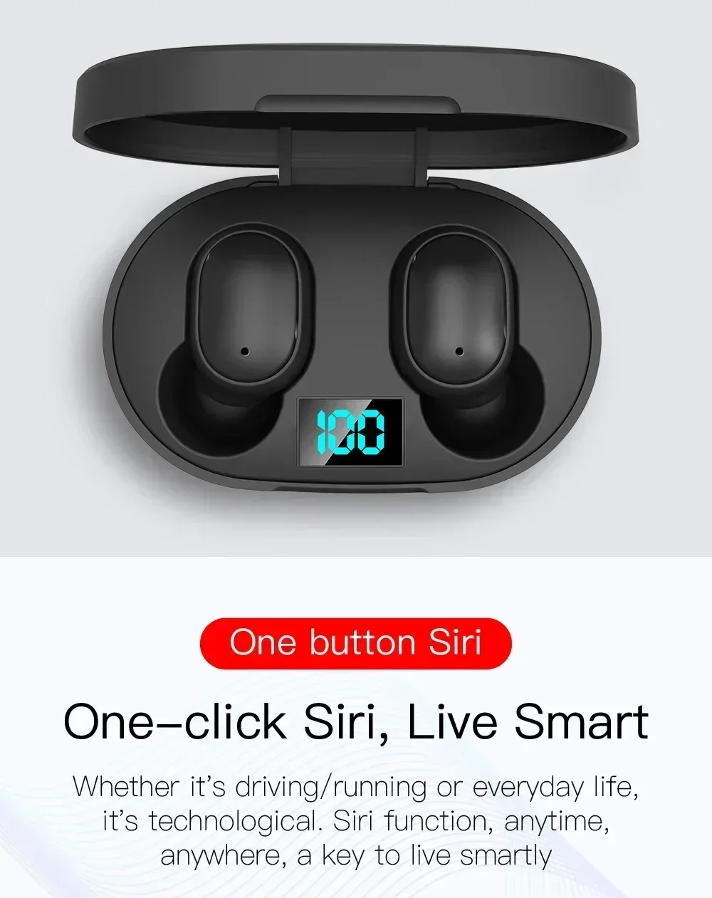 E6S Wireless Bluetooth Earphones TWS Bluetooth Headset Wireless Earbuds Noise Cancelling Earphones with Microphone Headphones - Image 12