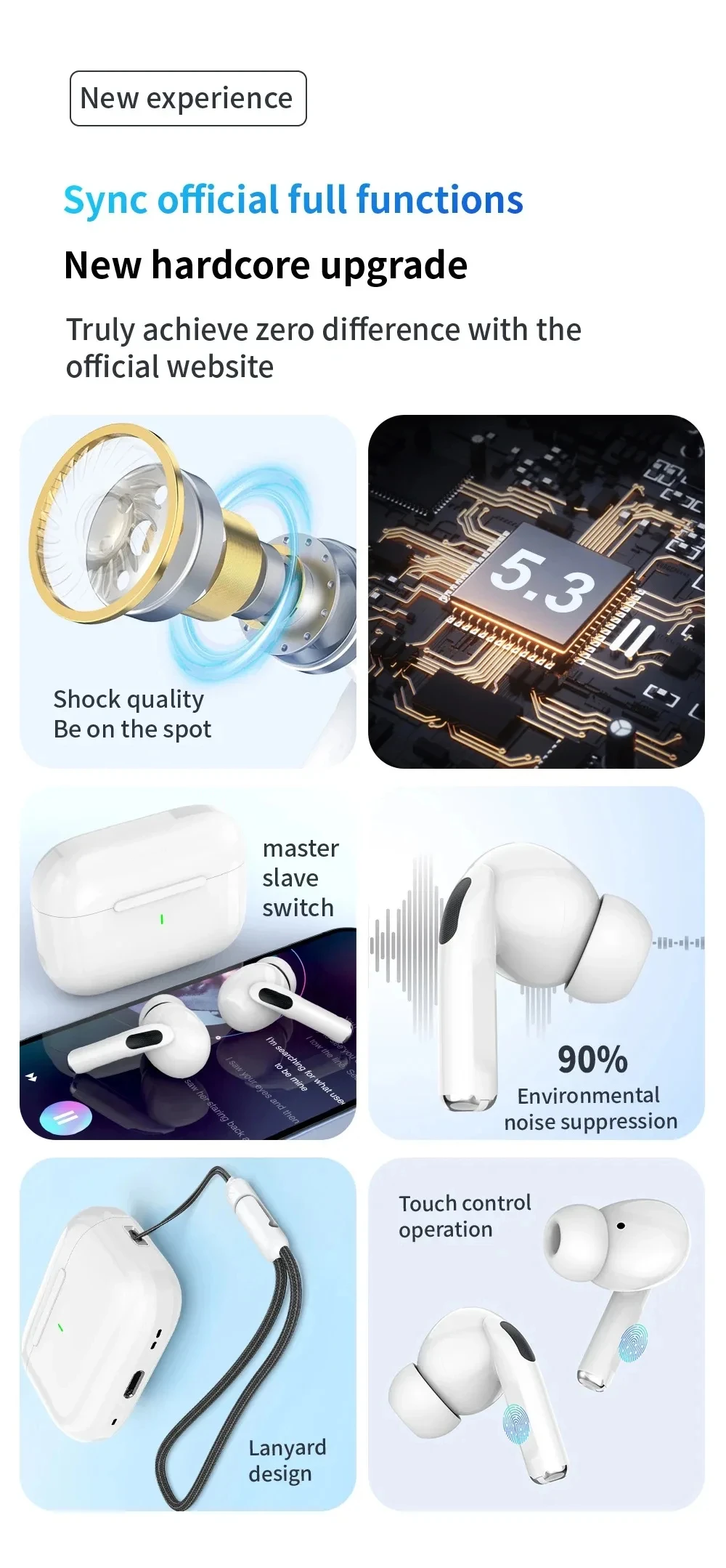 Air pro5 Earphones TWS Max Wireless Bluetooth In Ear Earbuds Sport Noise Cancelling Headset For iPhone Xiaomi Huawei Headphone - Image 21