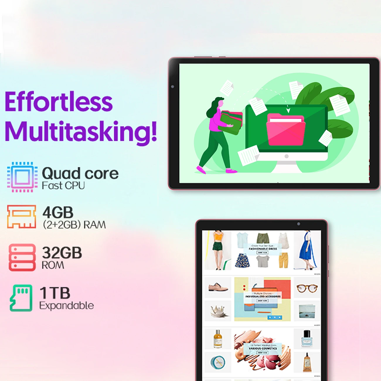 10-inch Android tablet, quad-core processor, 4(2+2) GB RAM, 32GB ROM, Bluetooth, WiFi, 6000mAh battery - Image 4