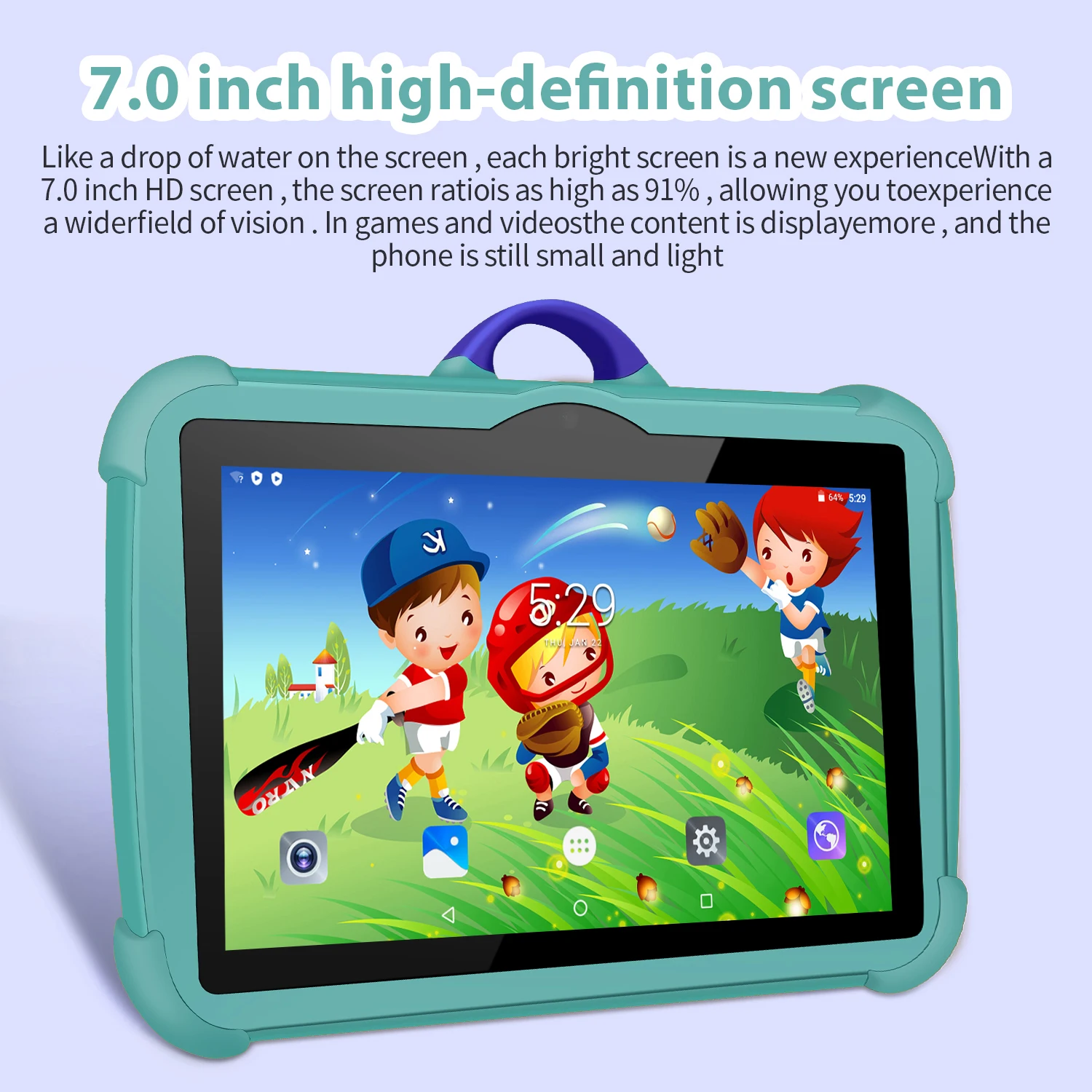 New 7 Inch Android 13 Learning Education Kids Tablets Quad Core 4GB RAM 64GB ROM Cheap Simple Children's favorite Tablet Pc - Image 2