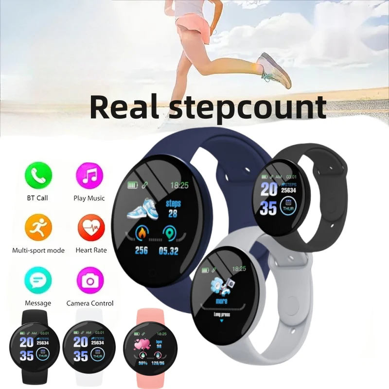 2025 New D18 Multifunctional Smart Watch Women Bluetooth Connected Phone Music Fitness Sports Bracelet Sleep Monitor Smartwatch - Image 3
