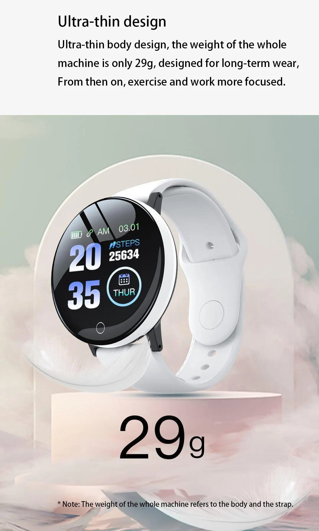 2025 New D18 Multifunctional Smart Watch Women Bluetooth Connected Phone Music Fitness Sports Bracelet Sleep Monitor Smartwatch - Image 20